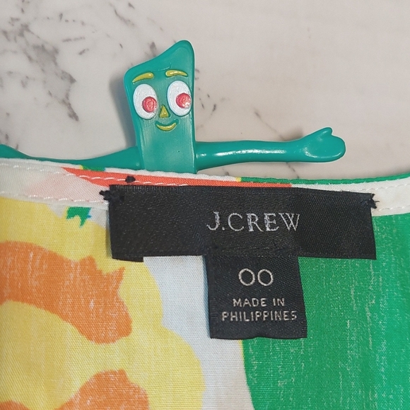 J Crew puff sleeve cotton Ratti Jardin floral top, Size 00 - Picture 4 of 8